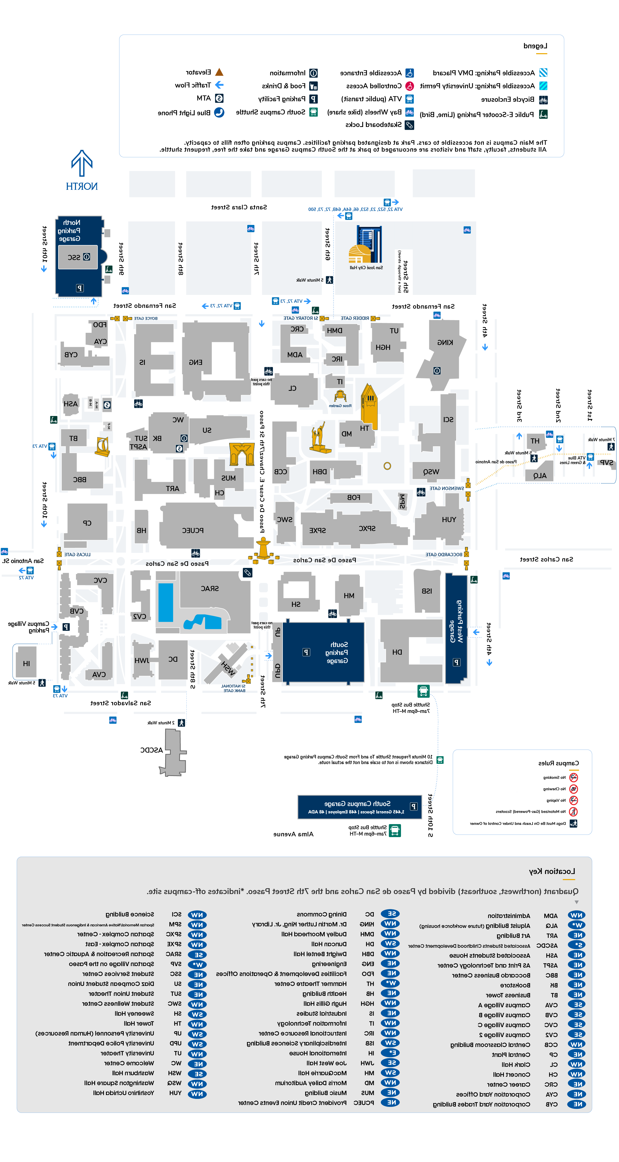 圣何塞州立大学主校区地图